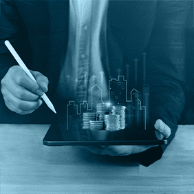 User monitoring the financial system in Mazaya Aqar property platform.