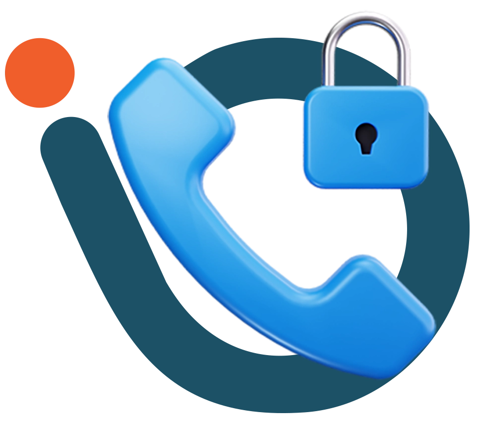 Mazaya cyber security company logo, headset and lock for secure communication.