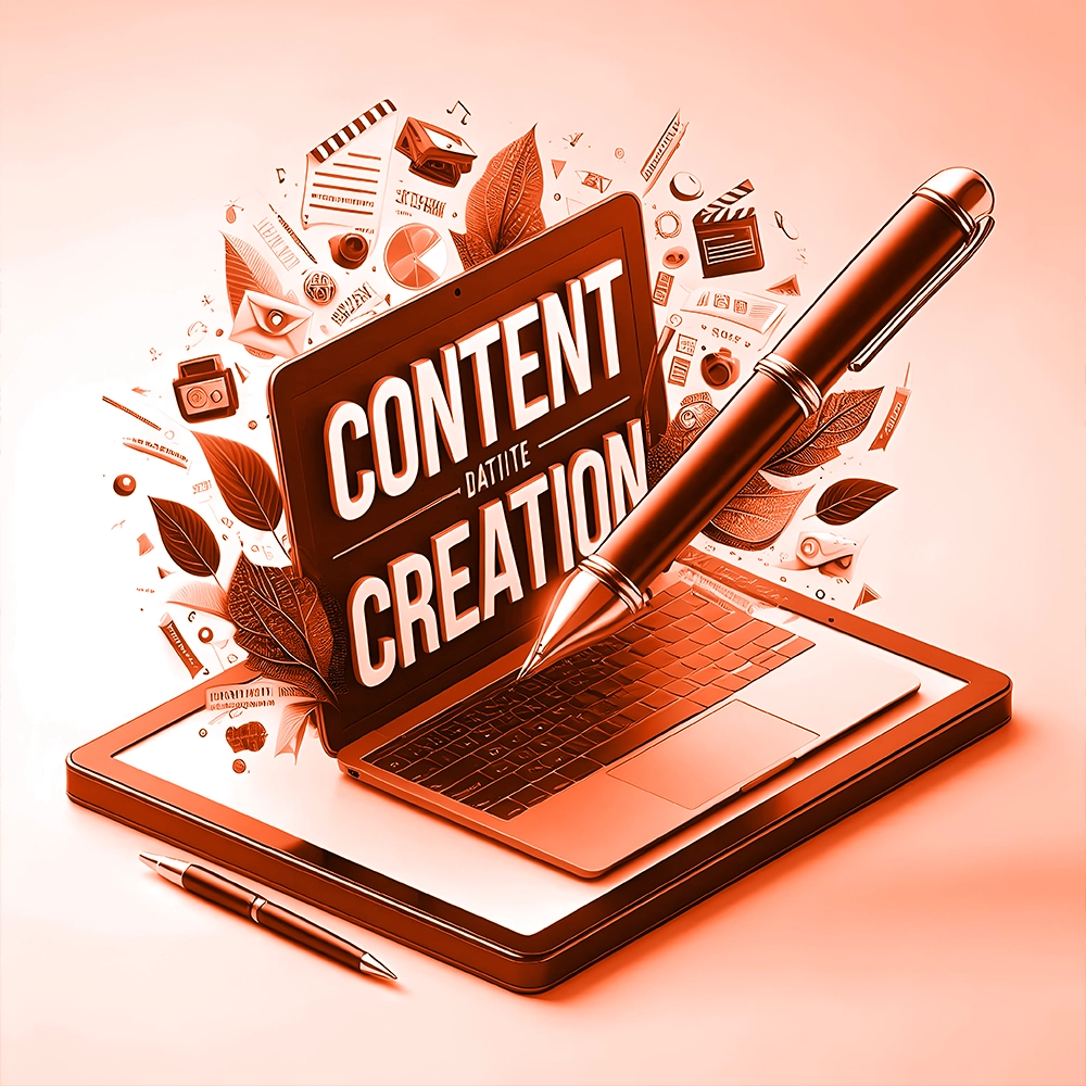 Image symbolizing creative content development and engaging digital storytelling.
