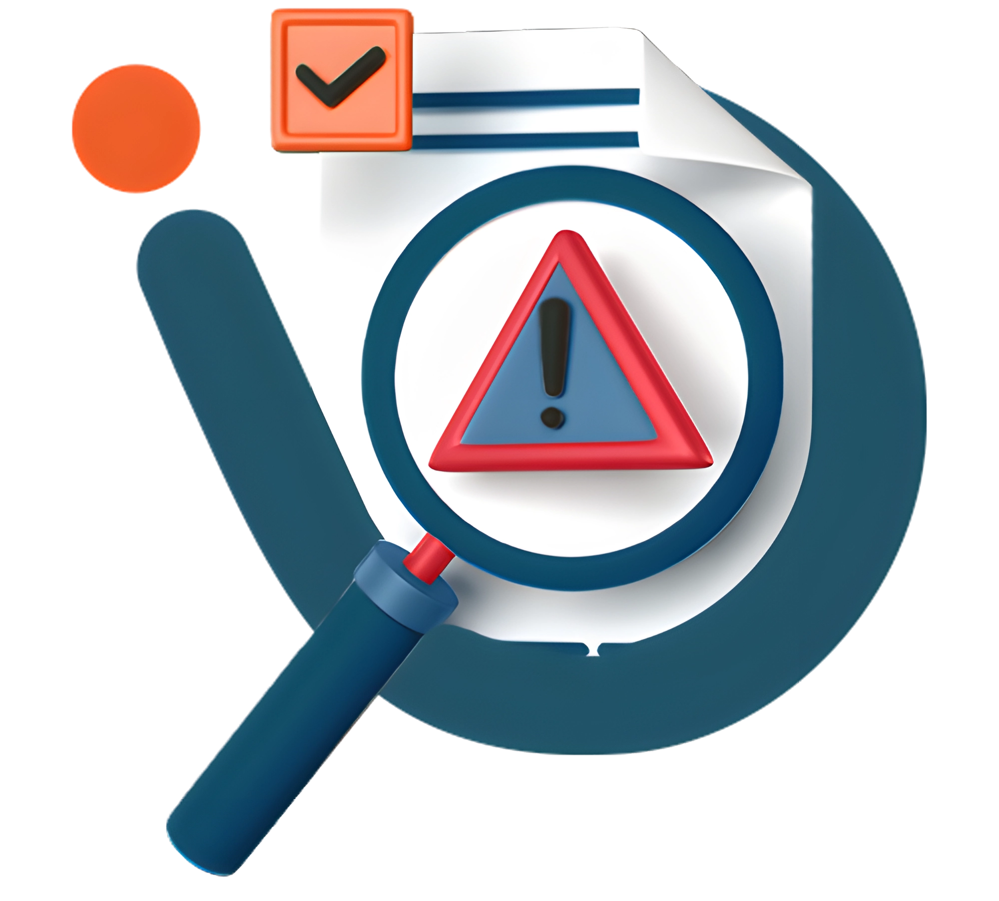 أيقونة تعبّر عن خدمات الحوكمة والمخاطر والامتثال GRC، وتوضح عملية الفحص لضمان الالتزام للأنظمة والسياسات .